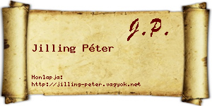 Jilling Péter névjegykártya
